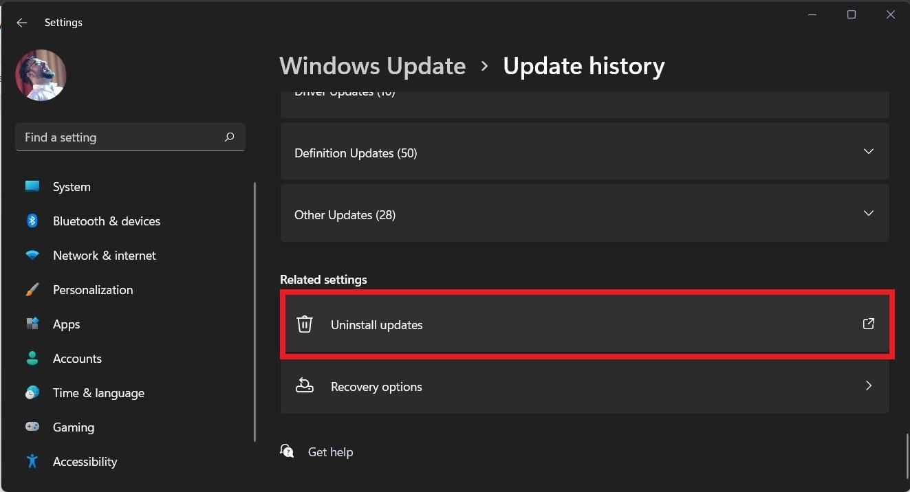 Updates deinstallieren Windows 11