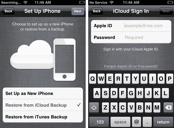 Перенос приложений на новый iPhone с помощью iCloud