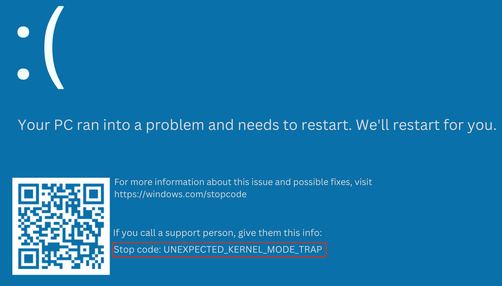 Errore UNEXPECTED_KERNEL_MODE_TRAP