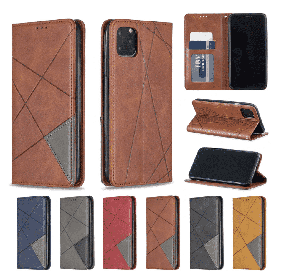 Custodia Wallet in Pelle a Flip di Lusso per iPhone 11 Pro
