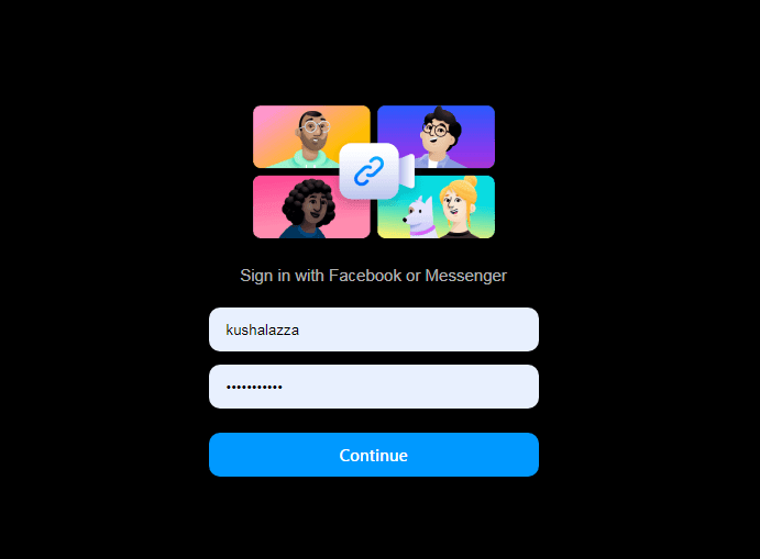 2. Accedi all'account Facebook