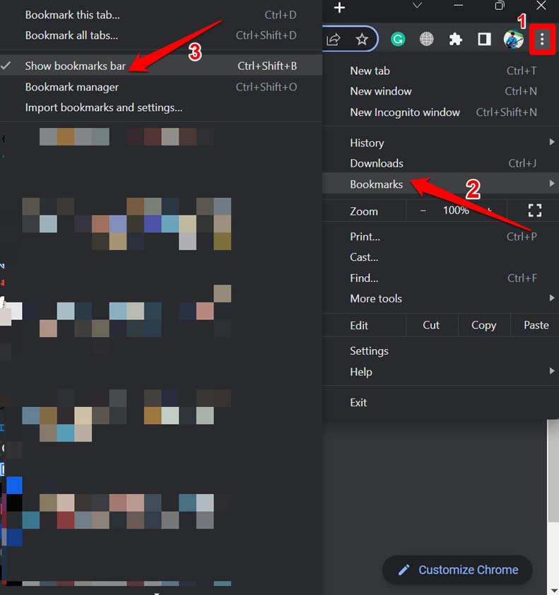 Lesezeichenleiste in Chrome aktivieren
