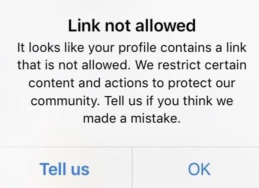lien-instagram-non-autorisé-linktree