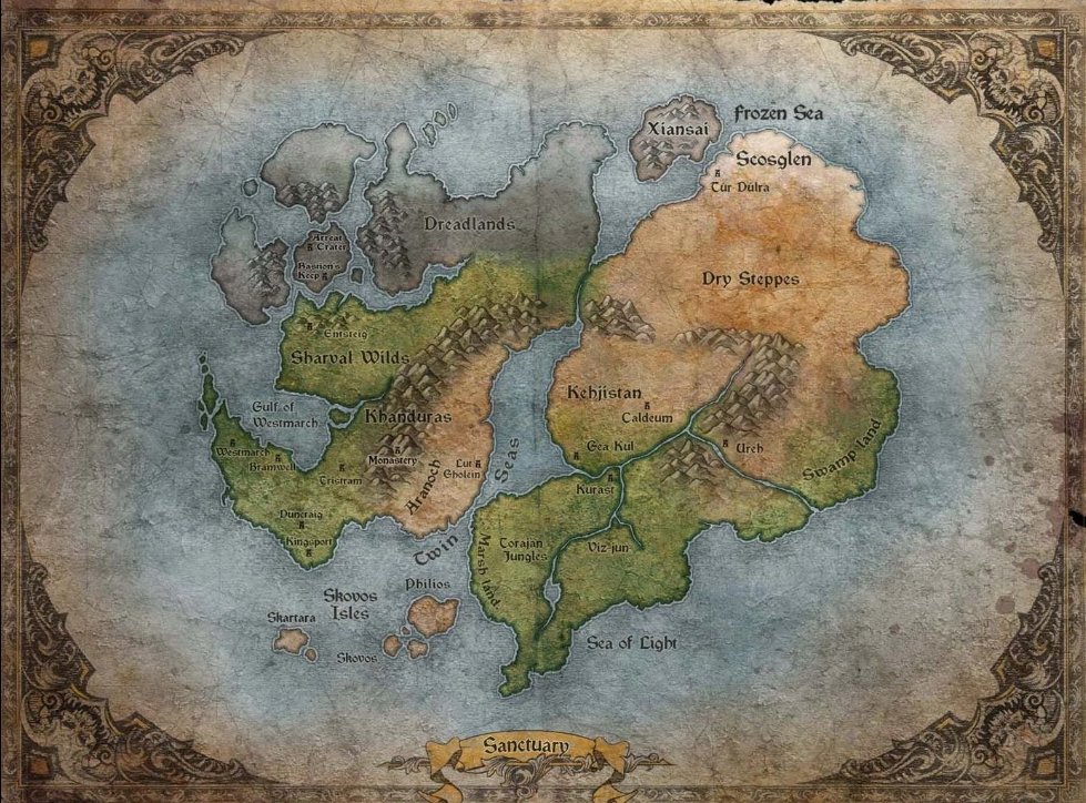 Гид по карте Diablo 4: Исследование регионов, секретов и вызовов Убежища