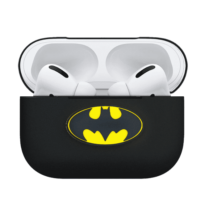 Questa è una custodia in silicone da supereroe per AirPods Pro.
