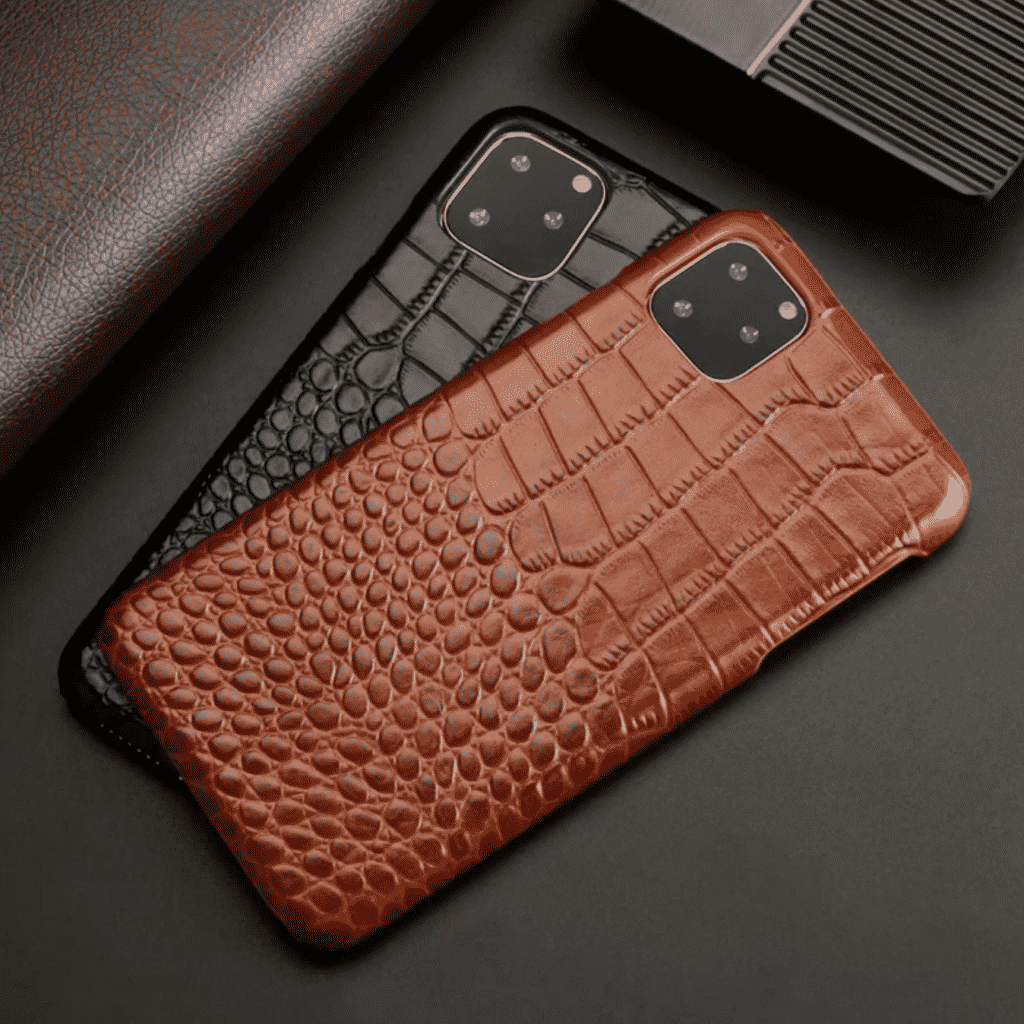 Custodia in Pelle con Grana di Coccodrillo per iPhone 11 Pro Max