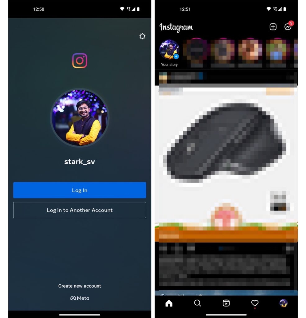 Re-login Instagram - Instagram Black Screen Issue