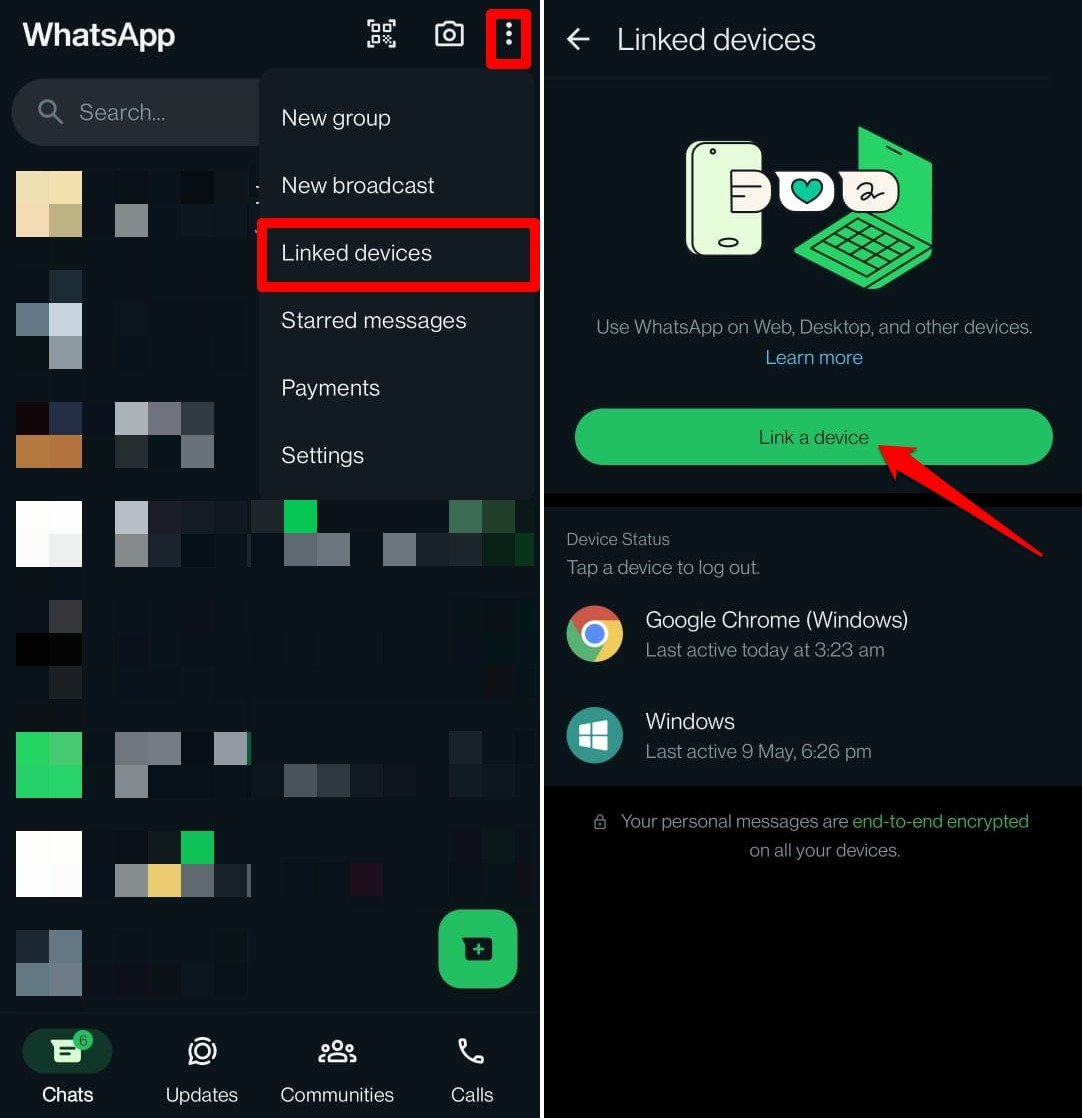 Collega dispositivo WhatsApp