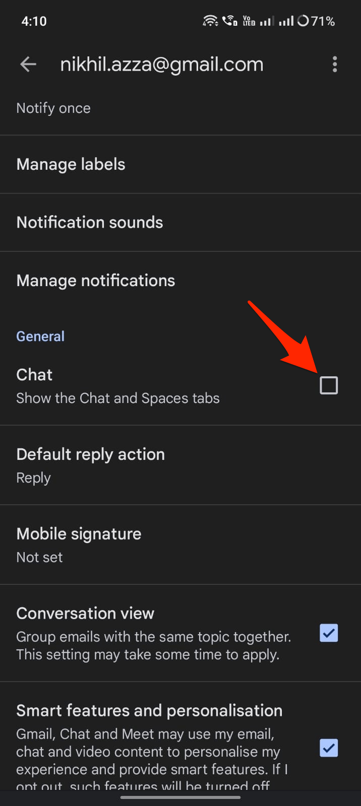 ¿Cómo solucionar que Google Chat no se muestre en Gmail? 1