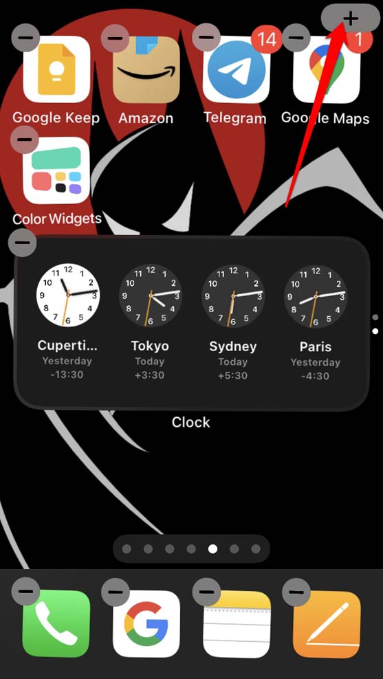 adicionar widget ao iOS