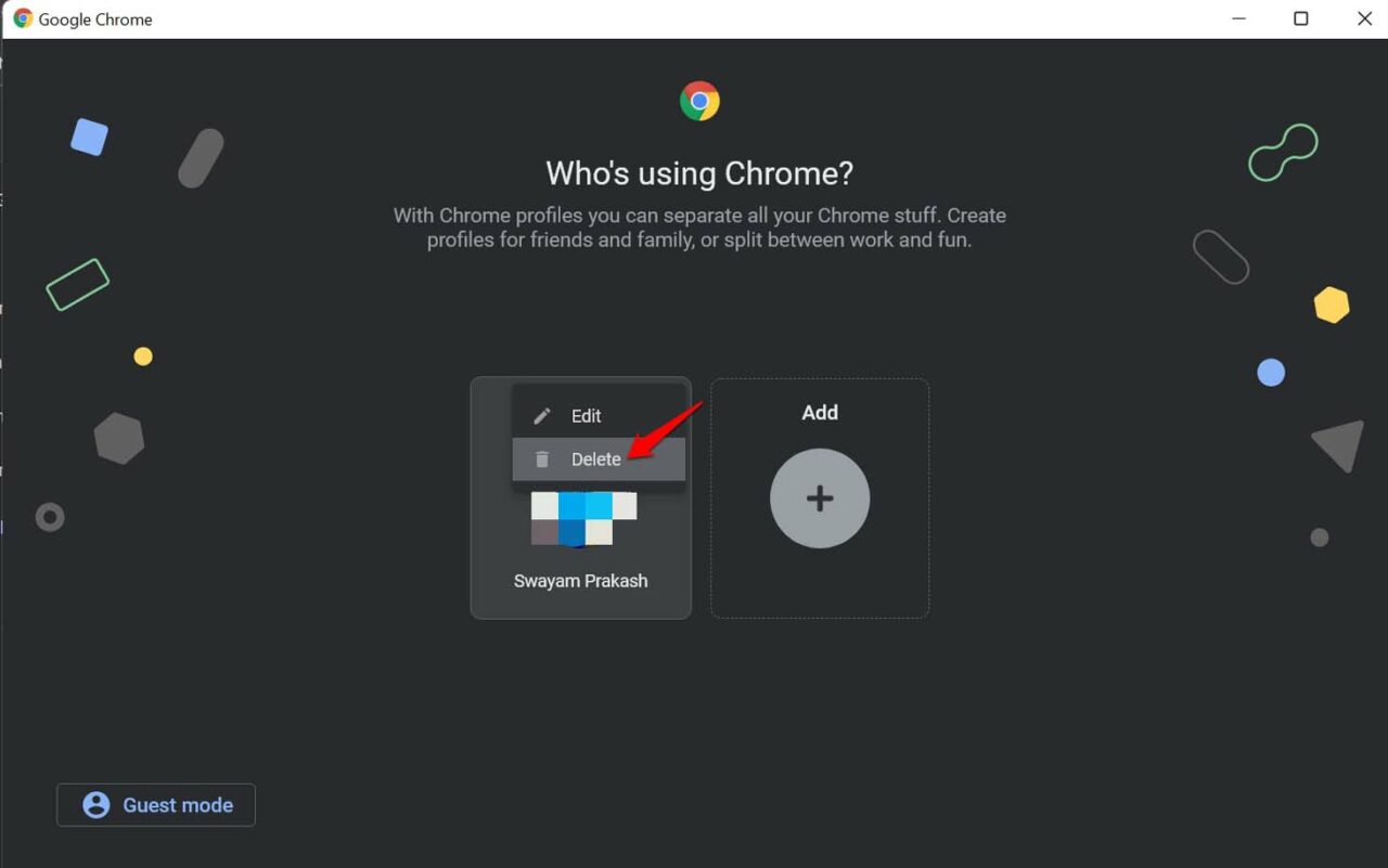 Chromeブラウザからサインアウト