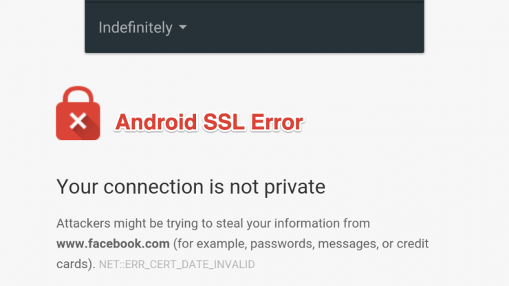 conexão não privada android chrome