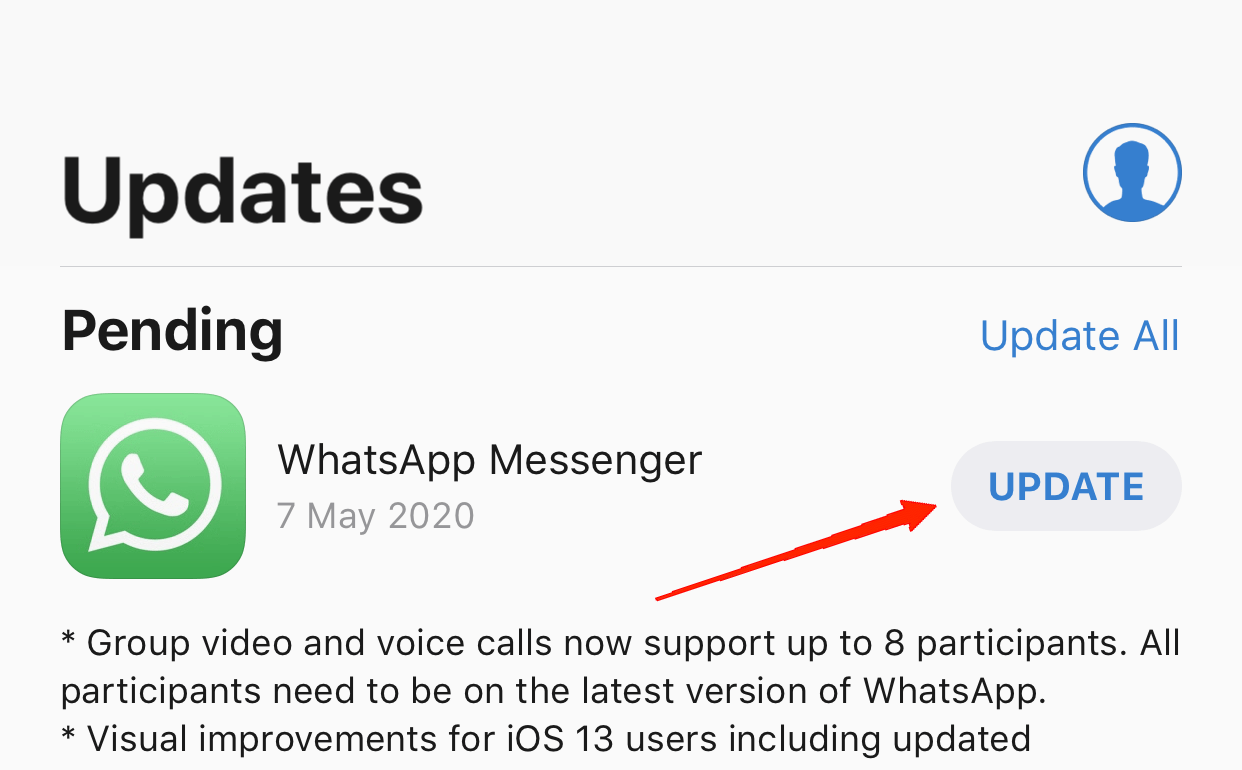 WhatsAppを再インストール/更新する