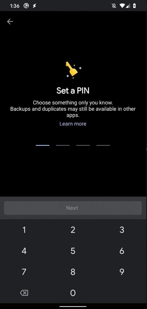 Safe Folder in Google Files