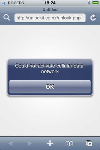 Désactivation des données sur iPhone 3G