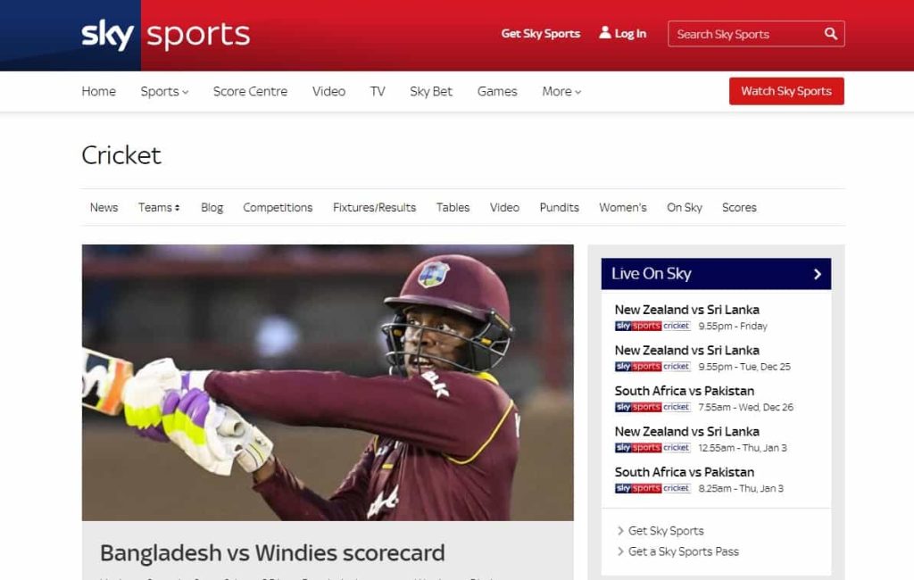 Sitios de Streaming de Cricket en Vivo