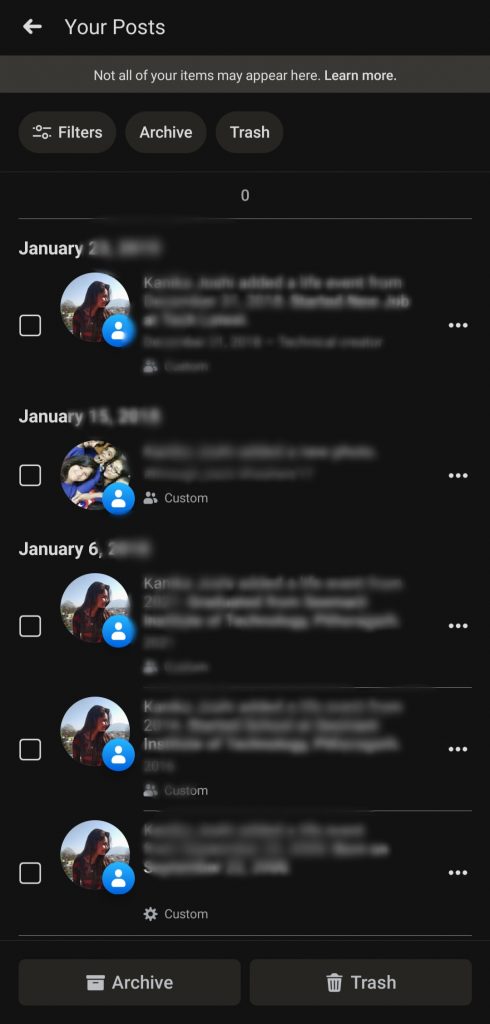 Wie man Facebook-Beiträge im großen Stil löscht 6