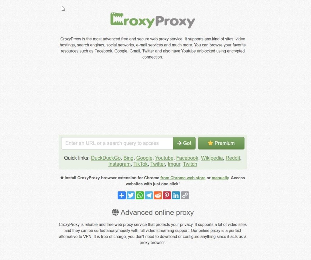 Croxy Proxy - Mejores Sitios Proxy de YouTube