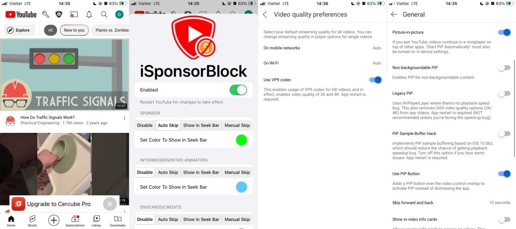 Cercube - YouTube Vanced para iOS