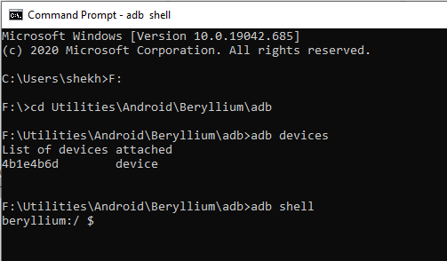 adb shell