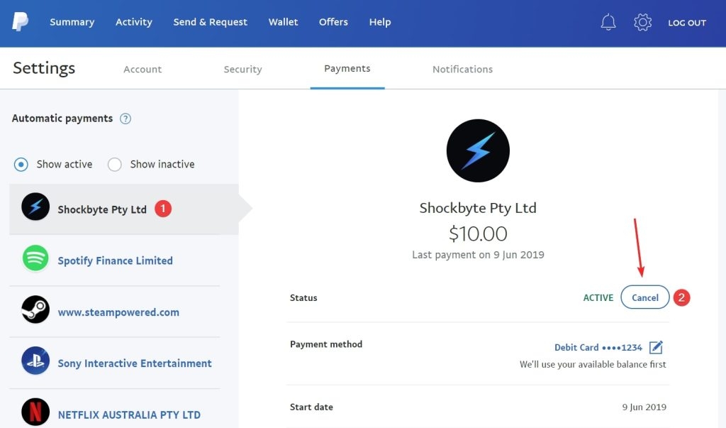 Come annullare i pagamenti automatici su PayPal?