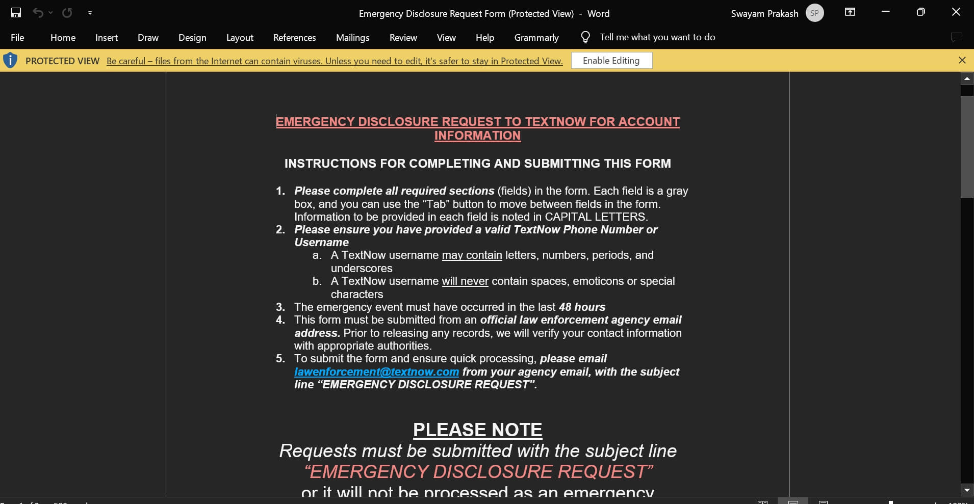 contactar soporte de TextNow