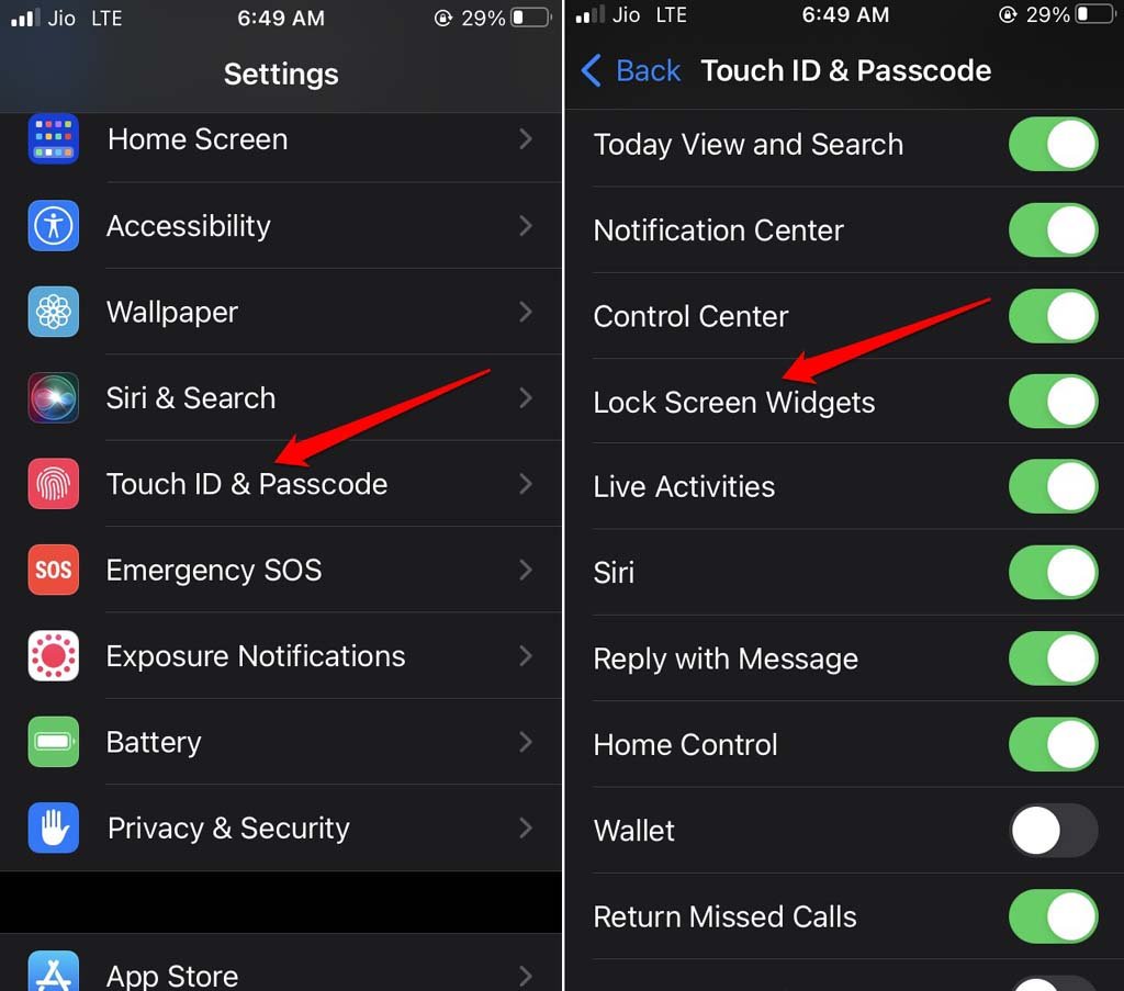 activer les widgets de l'écran de verrouillage