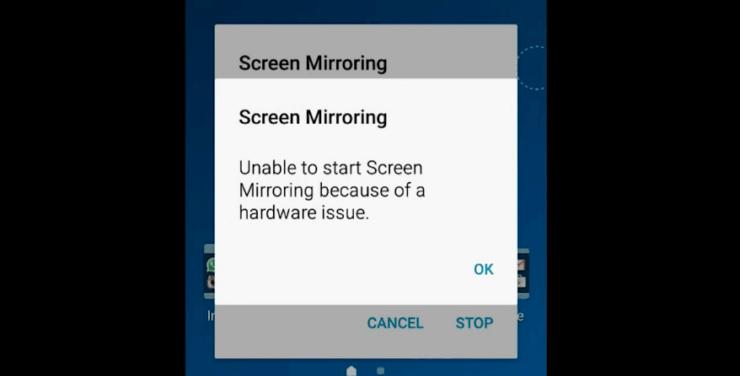 Samsung Galaxyのハードウェア問題の画面ミラーリングの修正