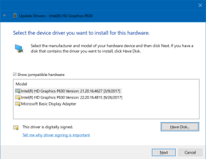 Windows 10에서 “설치 중인 드라이버가 이 컴퓨터에 대해 검증되지 않았습니다.” 오류 수정