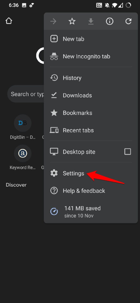 Chrome設定 Android