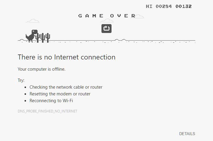 DNS 프로브 완료 인터넷 없음