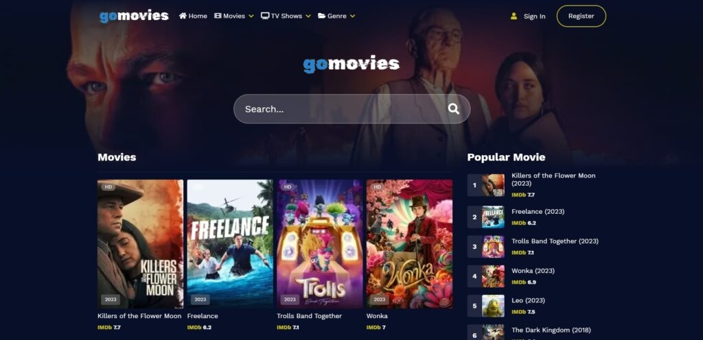 GoMovies - Mejor Sitio de Películas Sin Bloqueo