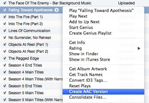 Synchronisation de la musique depuis iTunes lors de l'utilisation d'iTunes Match