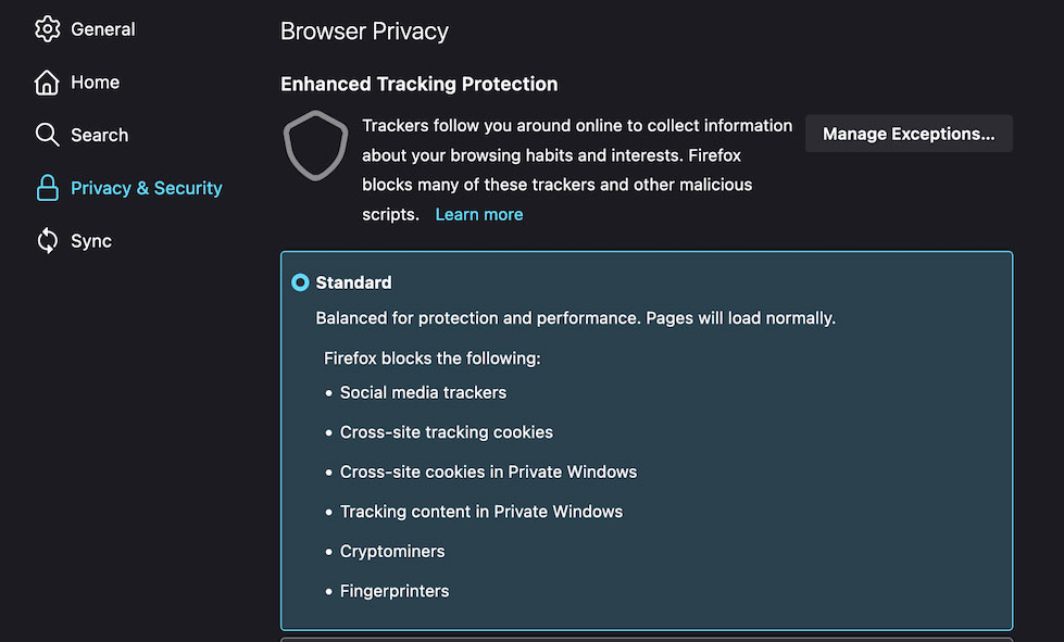 Очистите кэш браузера - Устранение PR_CONNECT_RESET_ERROR