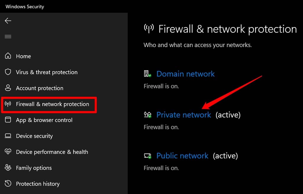 firewall e proteção de rede Windows 11