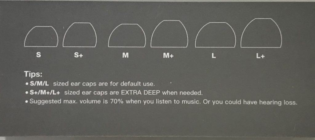 Dimensioni dei tappi per le orecchie per gli auricolari PaMu Slide