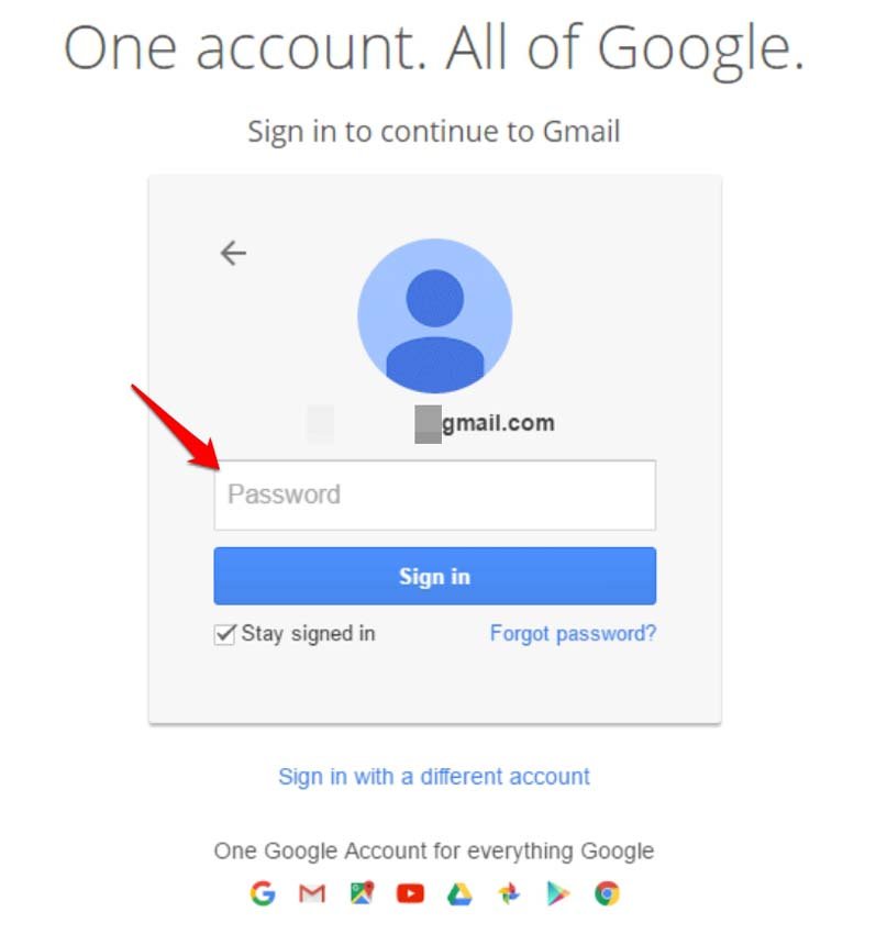 iniciar sesión en la cuenta de Gmail