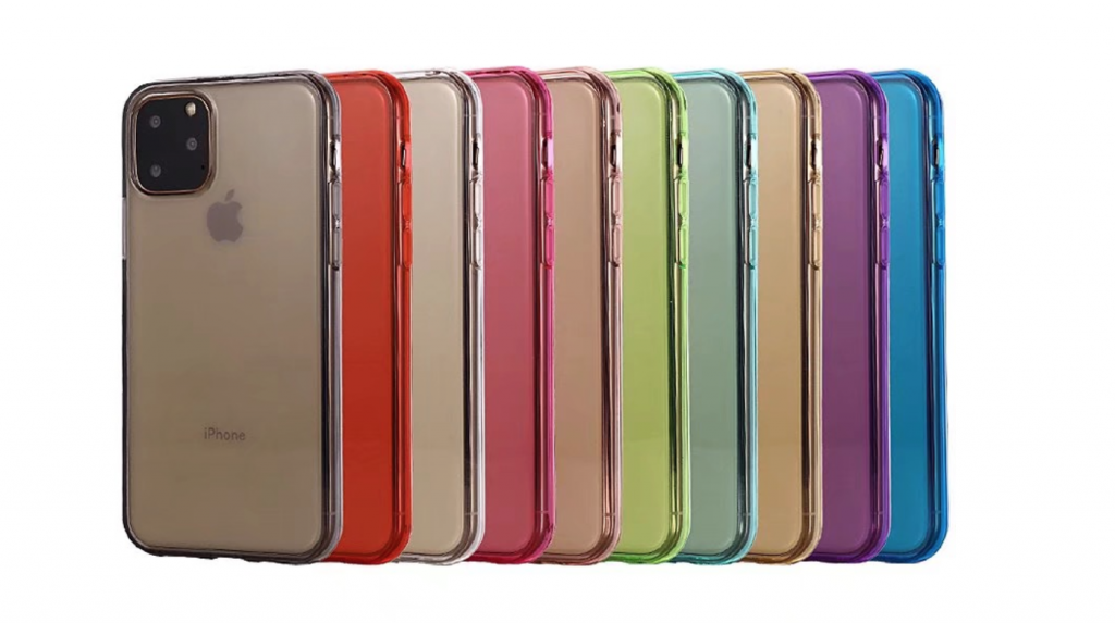Questa è una custodia in plastica silicone per l'iPhone 11 Pro Max disponibile in diversi colori.