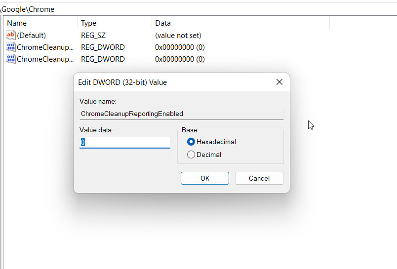 Eliminar usando políticas de Chrome