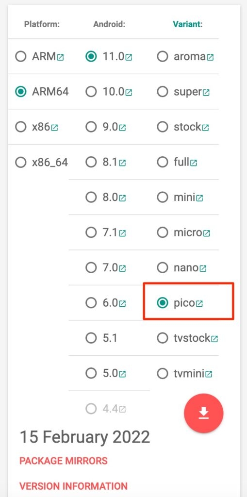 Pico GApps
