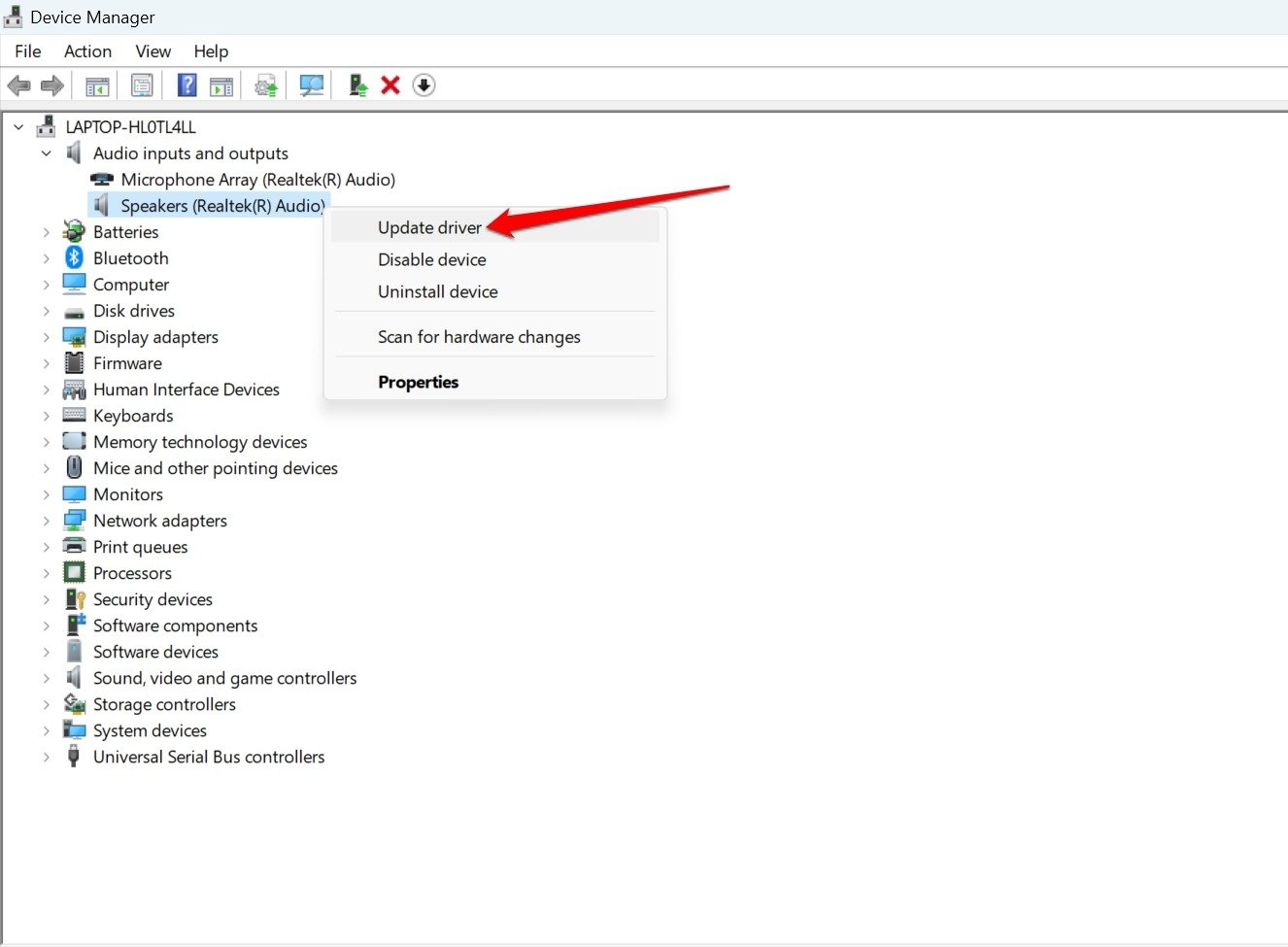 aggiorna il driver audio in Windows 11