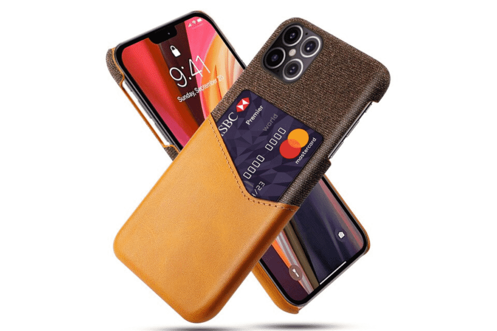 Кожаный чехол с карманом для карт для iPhone 12 и iPhone 12 Pro Max