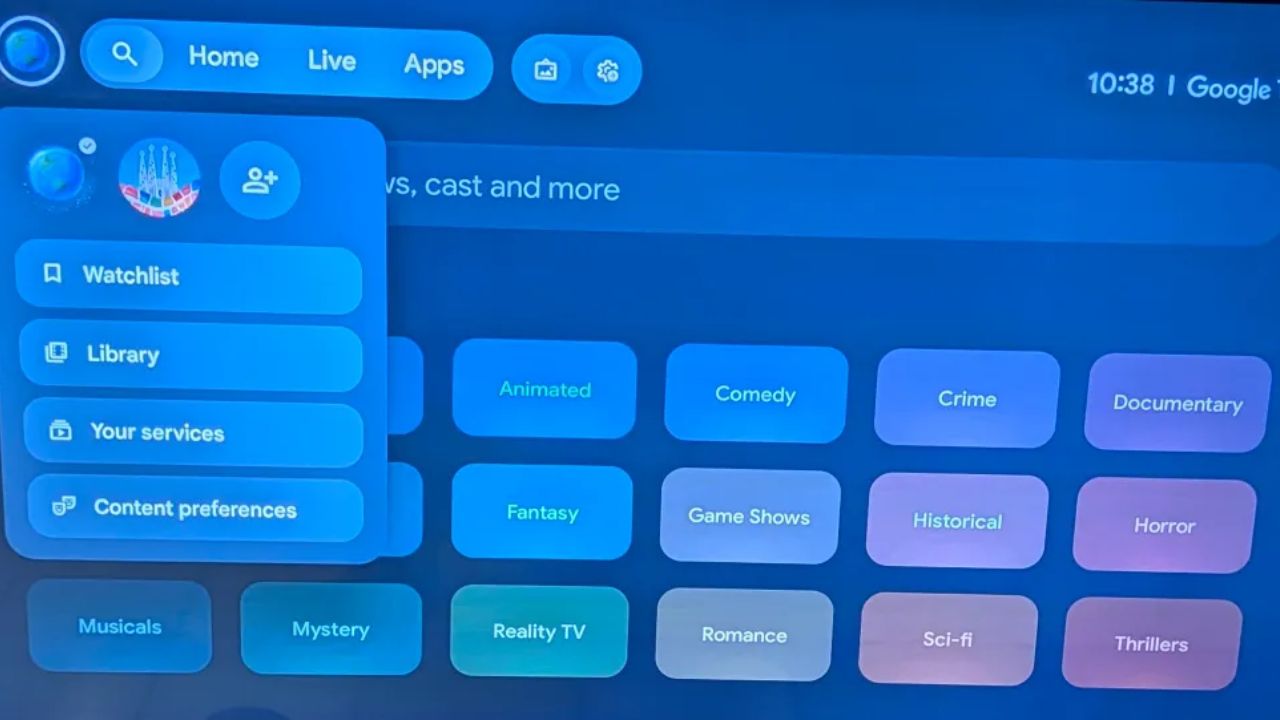 Google TV Homescreen-Neugestaltung