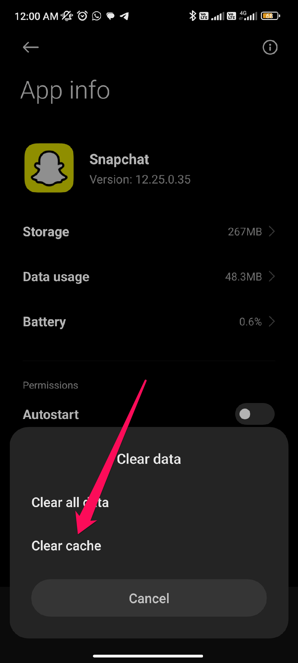 AndroidおよびiOSでキャッシュをクリア