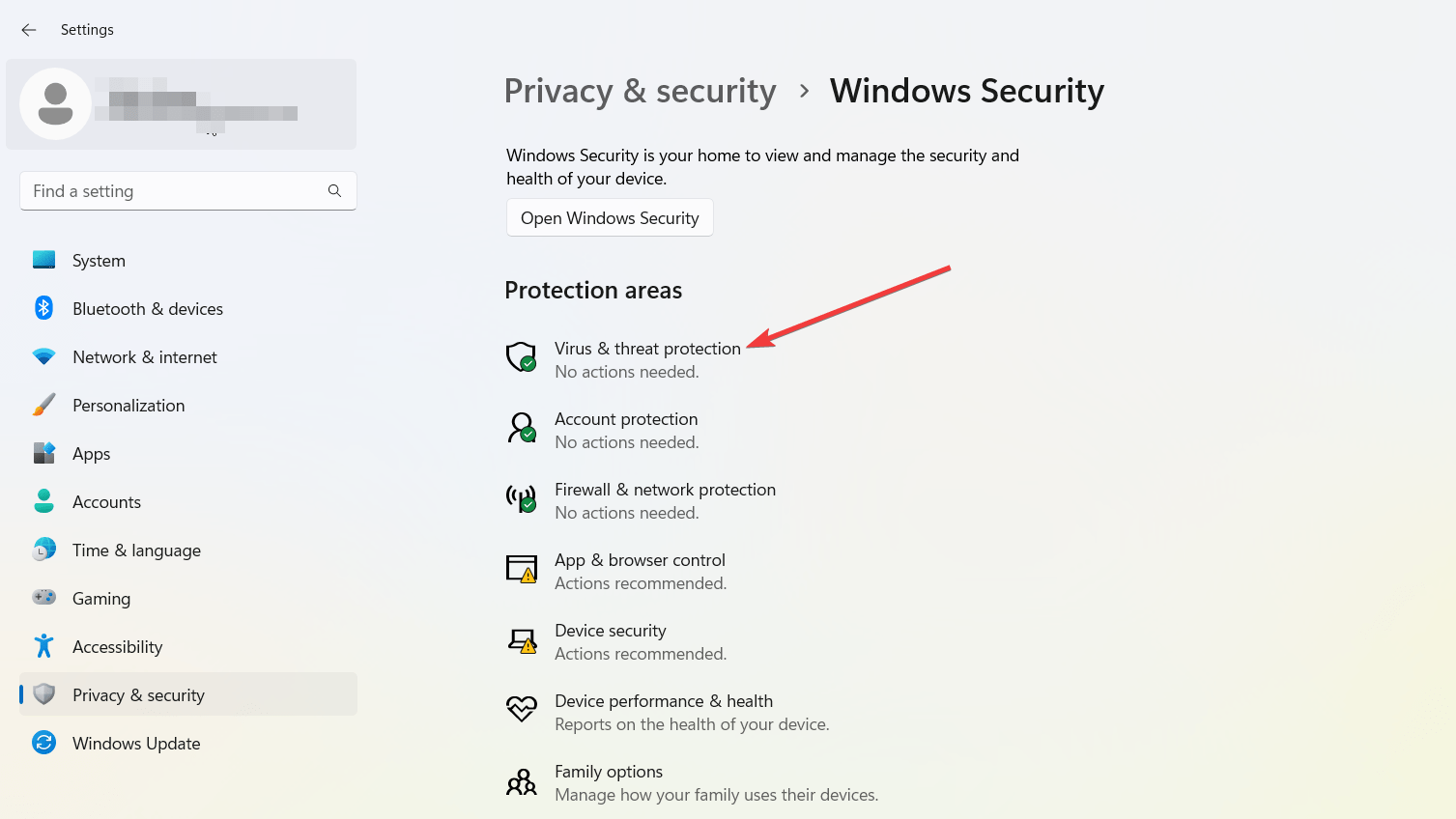 Protección contra virus y amenazas