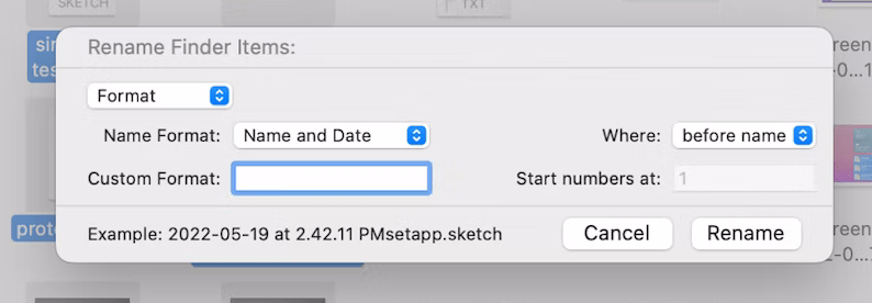 rinominare in batch finder