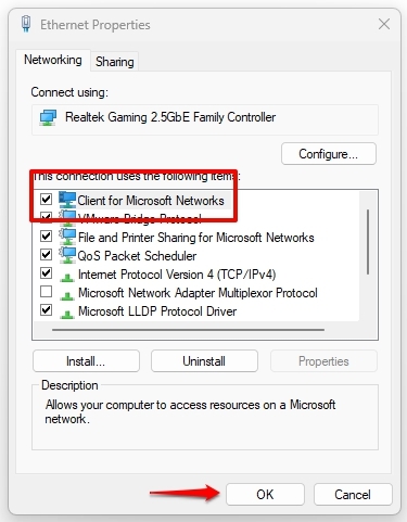 Client per rete Microsoft - Codice di errore 0x80004005 in Windows