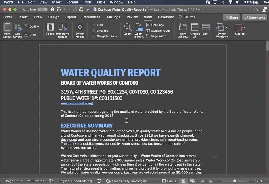 So deaktivieren Sie den Dunkelmodus in Word (Windows und Mac)?