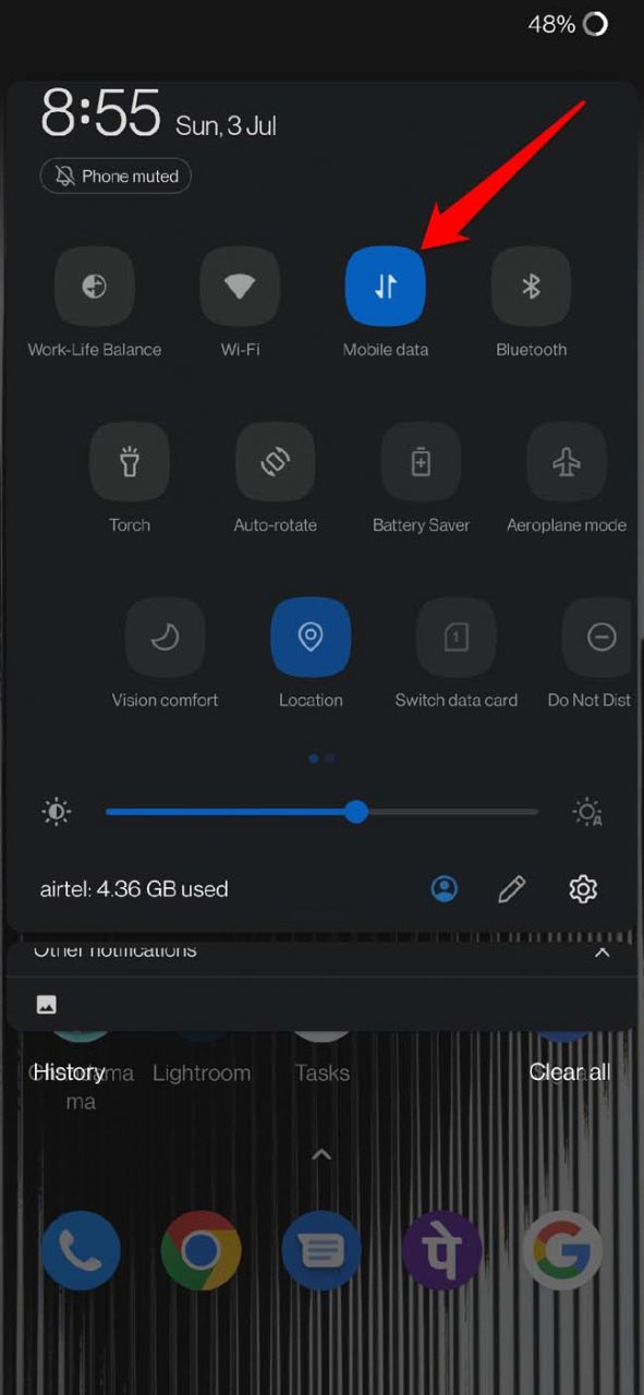 Android 기기에서 모바일 데이터 활성화