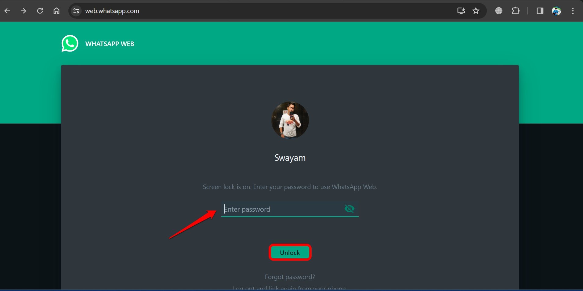 inserisci password per accedere a whatsapp web